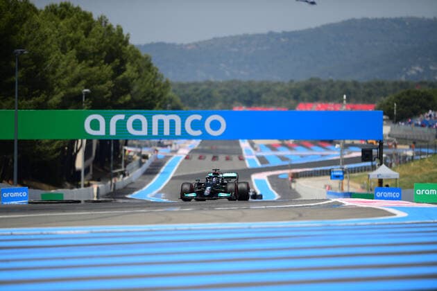 F1 Grand Prix of France - Practice Lewis Hamilton of Mercedes-AMG Petronas F1 Team drive his W12 single-seater during free practice of French GP in Paul Ricard Circuit in Le Castelett, Provence-Alpes-CÃ te d Azur, France, 18 June 2021 Le Castelett Provence-Alpes-CÃ te d Azur France diodato-notitle210618_npmxE  Copyright: xAndreaxDiodatox
