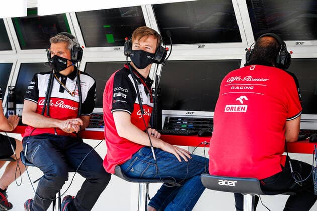 ILOTT Callum (gbr), Alfa Romeo Racing ORLEN, PUJOLAR Xevi (spa), Head of Trackside Engineering F1 of Alfa Romeo Racing ORLEN, portrait during the Formula 1 Emirates Grand Prix de France 2021, 7th round of the 2021 FIA Formula One World Championship, WM, Weltmeisterschaft from June 18 to 20, 2021 on the Circuit Paul Ricard, in Le Castellet, France - FORMULE 1 : Grand Prix de France - Circuit Paul-Ricard - 18 06 2021 DPPI PANORAMIC 20210618_GOODEN__GO05282