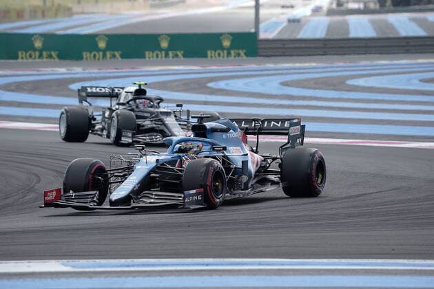 FORMULA 1 EMIRATES GRAND PRIX DE FRANCE 2021 18.06.2021, Circuit Paul Ricard, Le Castellet, FORMULA 1 EMIRATES GRAND PRIX DE FRANCE 2021 , im Bild Fernando Alonso (ESP 14), Alpine F1 Team, Pierre Gasly (FRA 10), Scuderia AlphaTauri Honda