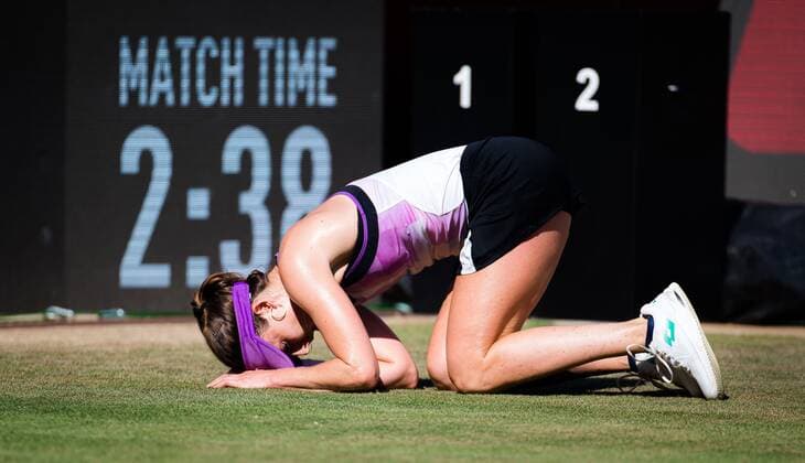 Mandatory Credit: Photo by Rob Prange Shutterstock (12072940bk) Alize Cornet of France in action during the quarter-final of the 2021 bett1open WTA, Tennis Damen 500 tennis tournament bett1open Tournament, Tennis, Berlin, Germany - 18 Jun 2021 bett1open Tournament, Tennis, Berlin, Germany - 18 Jun 2021  Copyright: xRobxPrange Shutterstockx 12072940bk