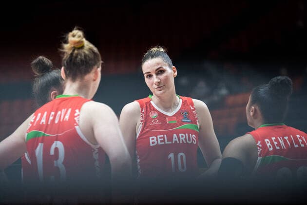210618 Anastasiya Verameyenka of Belarus during the FIBA Women s Eurobasket match between Slovakia and Belarus on June 18, 2021 in Valencia. Photo: Maxim ThorÃ BILDBYRAN kod MT MT0188 basket basketball national team, Nationalteam fiba women s eurobasket basket-em slovakien belarus slovakia vitryssland dam bbeng Copyright: MAXIMxTHORE BB210618MT008