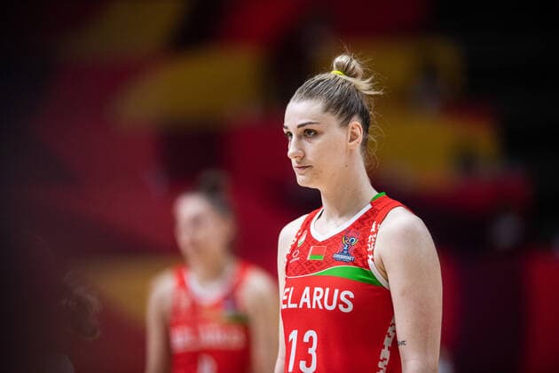 210618 Maryia Papova of Belarus during the FIBA Women s Eurobasket match between Slovakia and Belarus on June 18, 2021 in Valencia. Photo: Maxim ThorÃ BILDBYRAN kod MT MT0188 basket basketball national team, Nationalteam fiba women s eurobasket basket-em slovakien belarus slovakia vitryssland dam bbeng Copyright: MAXIMxTHORE BB210618MT013