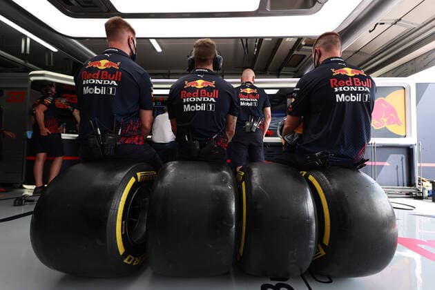 F1 Grand Prix of France Red Bull Racing Team, F1 Grand Prix of France at Circuit Paul Ricard on June 18, 2021 in Le Castellet, France. (Photo by Mark Thompson Getty Images FIA Pool via HOCH ZWEI) Le Castellet Circuit Paul Ricard France Poolfoto HOCH ZWEI Pool Getty Images ,EDITORIAL USE ONLY
