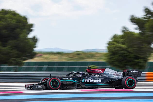 44 Lewis Hamilton (GBR, Mercedes-AMG Petronas F1 Team), F1 Grand Prix of France at Circuit Paul Ricard on June 18, 2021 in Le Castellet, France. (Photo by HOCH ZWEI) Le Castellet France