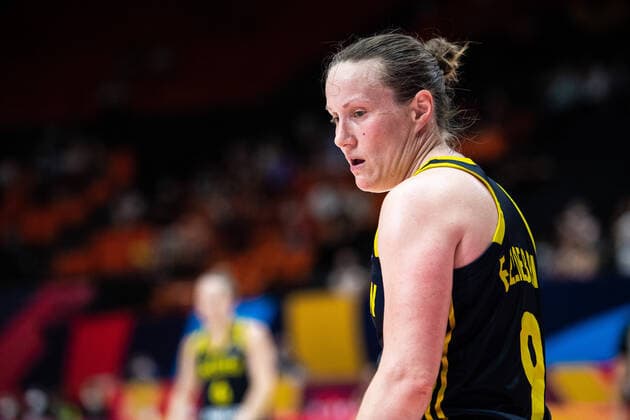 210618 Elin Eldebrink of Sweden during the FIBA Women s Eurobasket match between Spain and Sweden on June 18, 2021 in Valencia. Photo: Maxim ThorÃ BILDBYRAN kod MT MT0189 basket basketball national team, Nationalteam fiba women s eurobasket basket-em spanien spain sverige sweden dam bbeng dag 2 Copyright: MAXIMxTHORE BB210618MT071