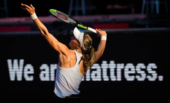 June 18, 2021, BERLIN, GERMANY: Liudmilla Samsonova of Russia in action during the quarter-final of the 2021 bett1open WTA, Tennis Damen 500 tennis tournament against Madison Keys of the United States BERLIN GERMANY - ZUMAa181 20210618_zaa_a181_095 Copyright: xRobxPrangex