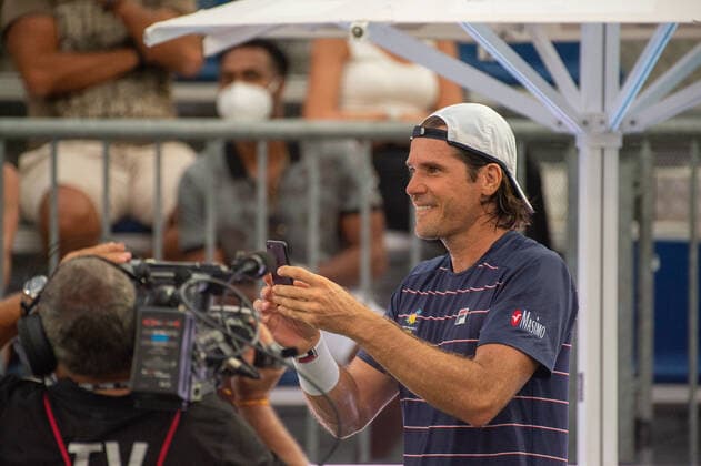 20210618 Mallorca Championships 2021 - Opening Ceremony SANTA PONSA, SPAIN - JUNE 18 2021 : Tommy Haas at - Mallorca Championships 2021 - Opening Ceremony on June 18, 2021 in Santa Ponsa, . Santa Ponsa Baleares Spain