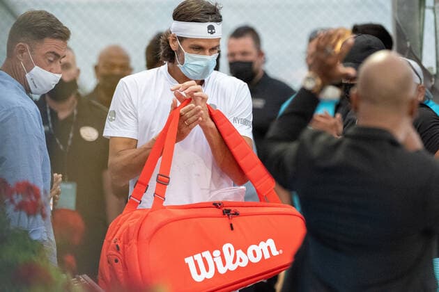 20210618 Mallorca Championships 2021 - Opening Ceremony SANTA PONSA, SPAIN - JUNE 18 2021 : Feliciano Lopez at - Mallorca Championships 2021 - Opening Ceremony on June 18, 2021 in Santa Ponsa, . Santa Ponsa Baleares Spain