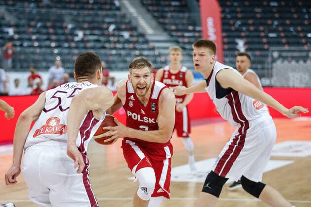 Gliwice, 18.06.2021 POLISH national team, Nationalteam BASKETBALL POLAND GAME Polska - Lotwa NZ Michal Sokolowski , FOT. WOJCIECH FIGURSKI 058sport.pl NEWSPIX.PL --- Newspix.pl  20210618_107__FIG8694