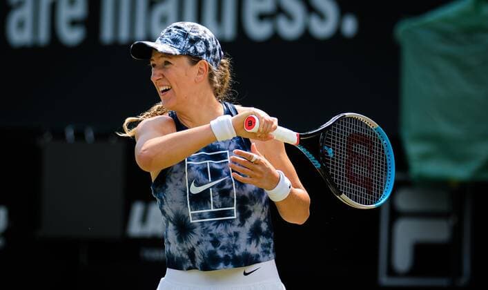 Mandatory Credit: Photo by Rob Prange Shutterstock (12072941ah) Victoria Azarenka of Belarus practices before the semi-final of the 2021 bett1open WTA, Tennis Damen 500 tennis tournament bett1open Tournament, Tennis, Berlin, Germany - 19 Jun 2021 bett1open Tournament, Tennis, Berlin, Germany - 19 Jun 2021  Copyright: xRobxPrange Shutterstockx 12072941ah