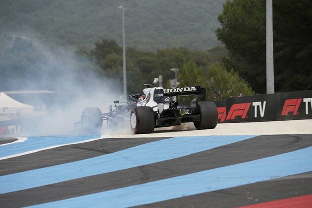 FORMULA 1 EMIRATES GRAND PRIX DE FRANCE 2021 19.06.2021, Circuit Paul Ricard, Le Castellet, FORMULA 1 EMIRATES GRAND PRIX DE FRANCE 2021 , im Bild Abflug von Yuki Tsunoda (JPN 22), Scuderia AlphaTauri Honda in die Streckenbegrenzung.