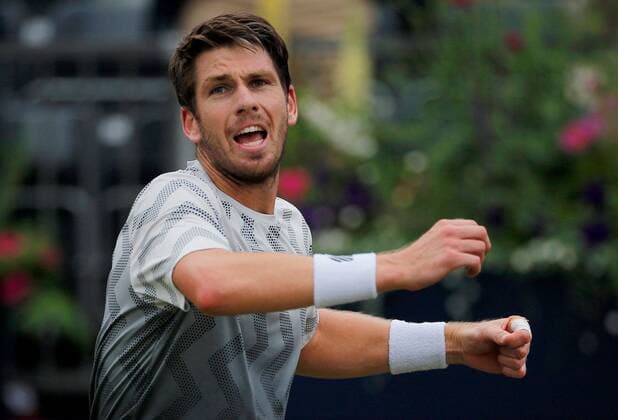 Mandatory Credit: Photo by Ella Ling BPI Shutterstock (12115521bf) Cameron Norrie of Great Britain celebrates Cinch Championships, Day Six, Tennis, Queens Club, London, UK - 19 June 2021 EDITORIAL USE ONLY No use with unauthorised audio, video, data, fixture lists, club league logos or live services. Online in-match use limited to 120 images, no video emulation. No use in betting, games or single club league player publications. Cinch Championships, Day Six, Tennis, Queens Club, London, UK - 19 June 2021 EDITORIAL USE ONLY No use with unauthorised audio, video, data, fixture lists, club league logos or live services. Online in-match use limited to 120 images, no video emulation. No use in betting, games or single club league player publications. Copyright: xEllaxLing BPI Shutterstockx 12115521bf
