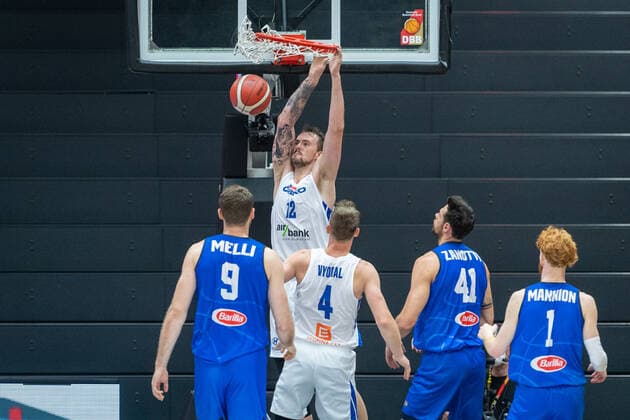 Basketball Hamburg 19.06.2021 Supercup Nationalmannschaft Tschechien (CZE) - Italien (ITA) Ondrej Balvin (Tschechien, No.12)