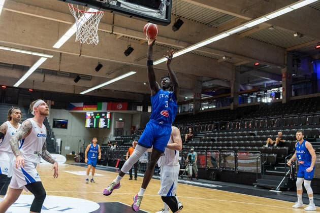 Basketball Hamburg 19.06.2021 Supercup Nationalmannschaft Tschechien (CZE) - Italien (ITA) Mohamed Rassoul Diouf (Italien, No.34)