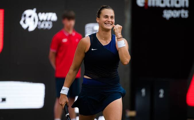Mandatory Credit: Photo by Rob Prange Shutterstock (12072941bg) Victoria Azarenka of Belarus & Aryna Sabalenka of Belarus during the doubles semi-final of the 2021 bett1open WTA, Tennis Damen 500 tennis tournament bett1open Tournament, Tennis, Berlin, Germany - 19 Jun 2021 bett1open Tournament, Tennis, Berlin, Germany - 19 Jun 2021  Copyright: xRobxPrange Shutterstockx 12072941bg