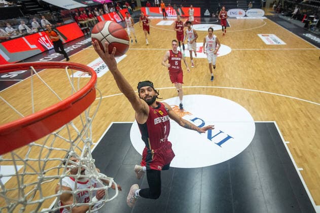 Basketball Hamburg 19.06.2021 Supercup Nationalmannschaft Deutschland (GER) - Tunesien (TUN) Joshiko Saibou (Deutschland, No.01)