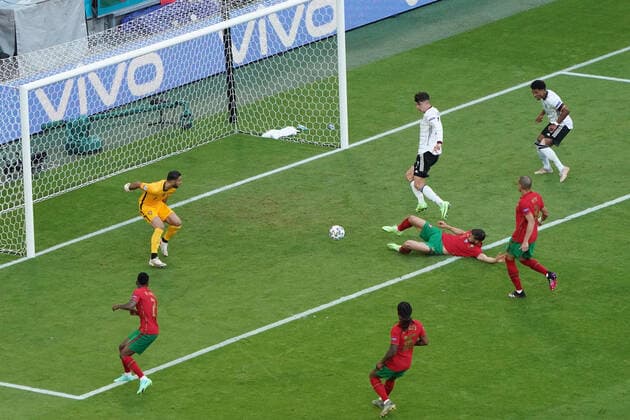Kai Havertz (Deutschland Germany) erzielt das 3:1 - Muenchen 19.06.2021: Deutschland vs. Portugal, Allianz Arena Muenchen, Euro2020, emonline, emspor,