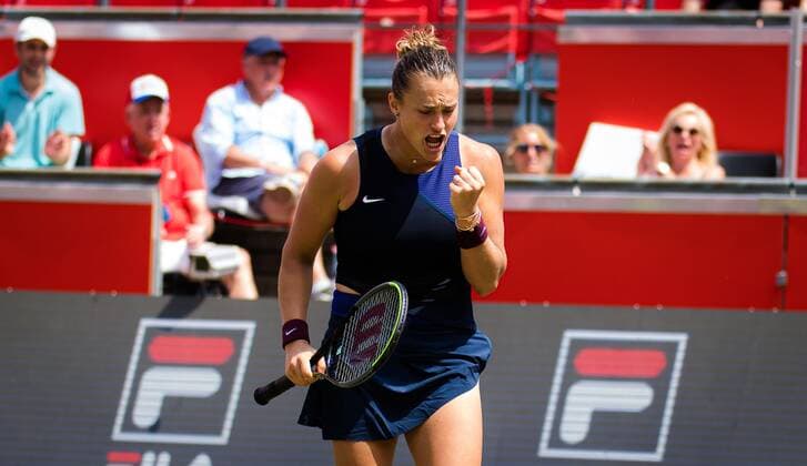 Mandatory Credit: Photo by Rob Prange Shutterstock (12072943y) Aryna Sabalenka & Victoria Azarenka of Belarus in action during the doubles final of the 2021 bett1open WTA, Tennis Damen 500 tennis tournament bett1open Tournament, Tennis, Berlin, Germany - 20 Jun 2021 bett1open Tournament, Tennis, Berlin, Germany - 20 Jun 2021  Copyright: xRobxPrange Shutterstockx 12072943y