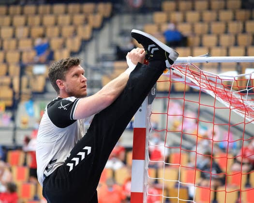 Niklas Landin Jacobsen (THW Kiel, 1) beim aufwaermen vor dem Spiel TSG Ludwigshafen Friesenheim vs. THW Kiel in der 1. Handball Bundesliga am 20.06.2021, TSG Ludwigshafen Friesenheim - THW Kiel, Handball, 1. Bundesliga, 20.06.2021 Ludwigshafen Copyright: xEibner-Pressefotox xMichaelxBermelx