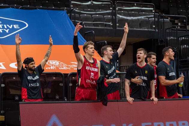 Basketball Hamburg 20.06.2021 Supercup Nationalmannschaft Deutschland (GER) - Italien (ITA) Jubel Deutschland