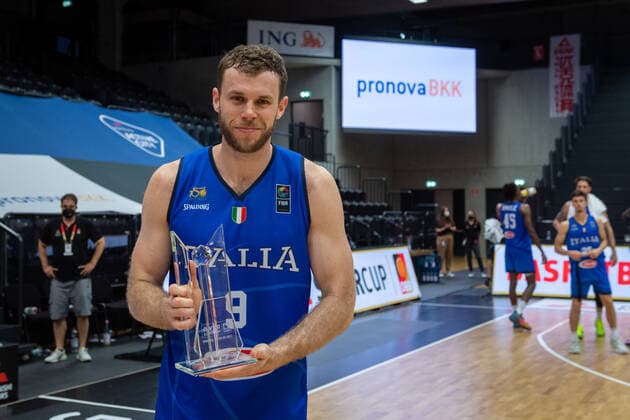 Basketball Hamburg 20.06.2021 Supercup Nationalmannschaft Deutschland (GER) - Italien (ITA) Nicolo Melli (Italien, No.09) 2. Platz