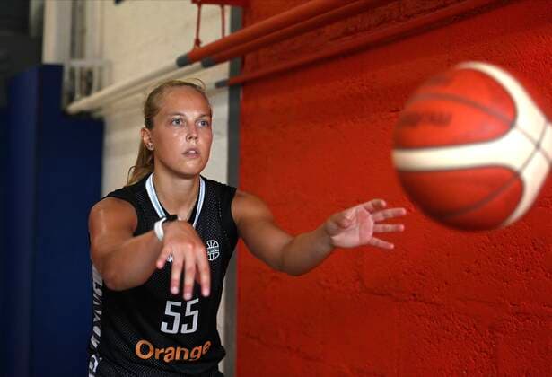 STRASBOURG, FRANCE - JUNE 21: Julie Allemand of Belgium pictured during FIBA Women s Eurobasket practice day on june 21,2021. two days before 1 4 final in Strasbourg, France,21 06 2021 BASKET BALL : Entrainement Belgique - Women s Eurobasket 2021 - Strasbourg - 21 06 2021 PhotoNews Panoramic 