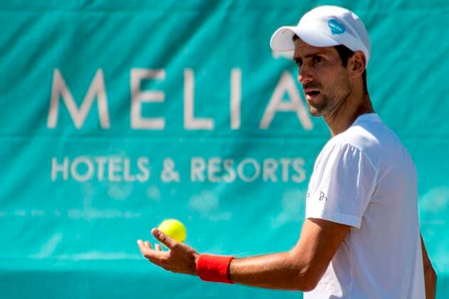 Serbian Novak Djokovic attends a training session with Austrian Dominic Thiem during the Mallorca Championship ATP, Tennis Herren 250 held at Country Club in Santa Ponsa, Mallorca, Balearic Islands, Spain, 21 June 2021. Mallorca Championship ATP 250 !ACHTUNG: NUR REDAKTIONELLE NUTZUNG!  Copyright: xCatixCladerax GRAF5160 20210621-feb72554097e185861a769b899a4c2bae1328993