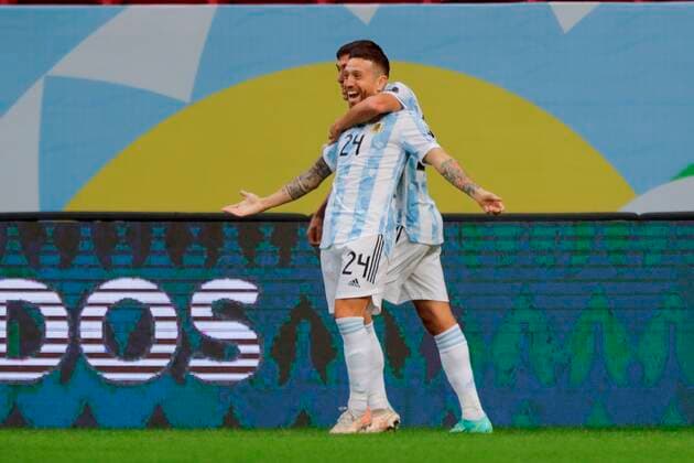 Alejandro Papu Gomez of Argentina celebrates today after scoring against Paraguay, during a match for group A of the Copa America at the Mane Garrincha Stadium in Brasilia, Brazil, 21 June 2021. Argentina - Paraguay !ACHTUNG: NUR REDAKTIONELLE NUTZUNG!  Copyright: xJoedsonxAlvesx AME7611 20210622-6e28c02fe87117c952bf808b1e35791146df5eb2