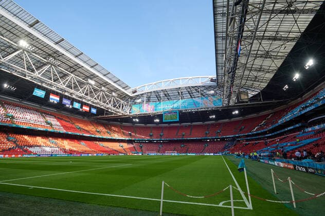 AMSTERDAM, NETHERLANDS - JUNE 17, 2021: Johan Cruijff ArenA (Amsterdam Arena). EURO 2020. The football match Austria vs Netherlands Copyright: xVitaliixKliuievx