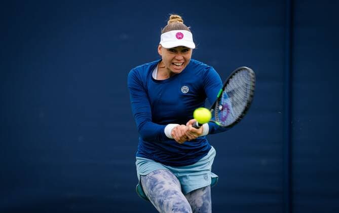 Mandatory Credit: Photo by Rob Prange Shutterstock (12163992ct) Vera Zvonareva of Russia in action during the first round at the 2021 Viking International WTA, Tennis Damen 500 tennis tournament Viking International Championships, Day Four, Tennis, Eastbourne, East Sussex, UK - 22 June 2021 EDITORIAL USE ONLY No use with unauthorised audio, video, data, fixture lists, club league logos or live services. Online in-match use limited to 120 images, no video emulation. No use in betting, games or single club league player publications. Viking International Championships, Day Four, Tennis, Eastbourne, East Sussex, UK - 22 June 2021 EDITORIAL USE ONLY No use with unauthorised audio, video, data, fixture lists, club league logos or live services. Online in-match use limited to 120 images, no video emulation. No use in betting, games or single club league player publications. Copyright: xRobxPrange Shutterstockx 12163992ct