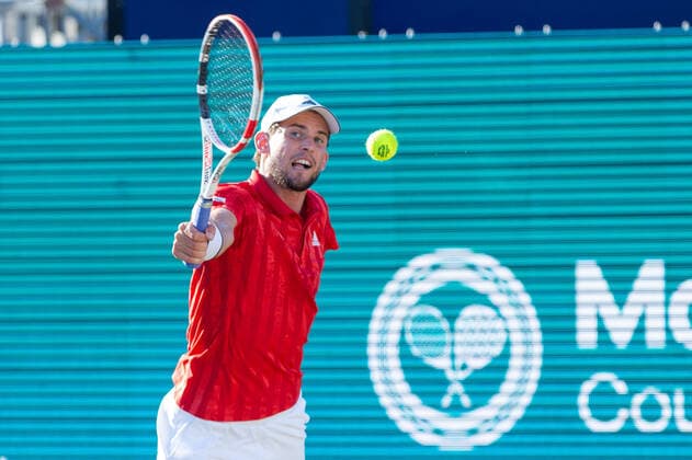 20210622 Mallorca Championships 2021 SANTA PONSA, SPAIN - JUNE 22 2021 : Dominic Thiem of Austria at - Mallorca Championships 2021 on June 22, 2021 in Santa Ponsa, . Santa Ponsa Baleares Spain