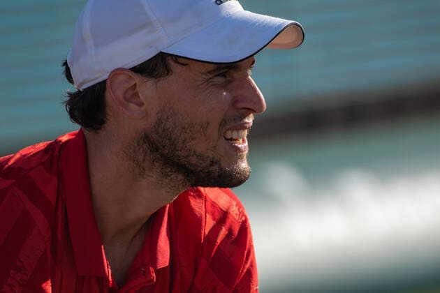 20210622 Mallorca Championships 2021 SANTA PONSA, SPAIN - JUNE 22 2021 : Dominic Thiem of Austria at - Mallorca Championships 2021 on June 22, 2021 in Santa Ponsa, . Santa Ponsa Baleares Spain