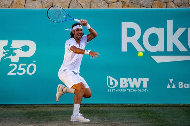 20210622 Mallorca Championships 2021 SANTA PONSA, SPAIN - JUNE 22 2021 : Feliciano Lopez of Spain at - Mallorca Championships 2021 on June 22, 2021 in Santa Ponsa, . Santa Ponsa Baleares Spain