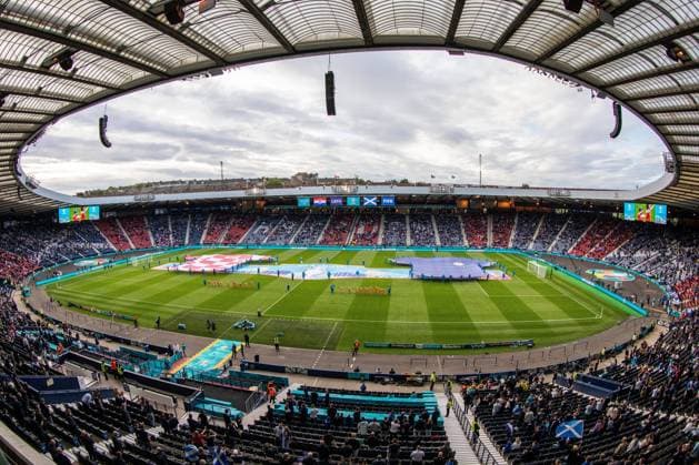 Mandatory Credit: Photo by Kirk O Rourke Ranger FC Shutterstock (12164621by) Entertainment on the pitch during the UEFA EURO, EM, Europameisterschaft,Fussball 2020 Championship Group D match between Croatia and Scotland at Hampden Park, Glasgow. Croatia v Scotland, UEFA European Championship, EM, Europameisterschaft 2020, Group D football match, Hampden Park, Glasgow, Scotland, UK - 22 Jun 2021 Croatia v Scotland, UEFA European Championship 2020, Group D football match, Hampden Park, Glasgow, Scotland, UK - 22 Jun 2021 Copyright: xKirkxO Rourke RangerxFC Shutterstockx 12164621by