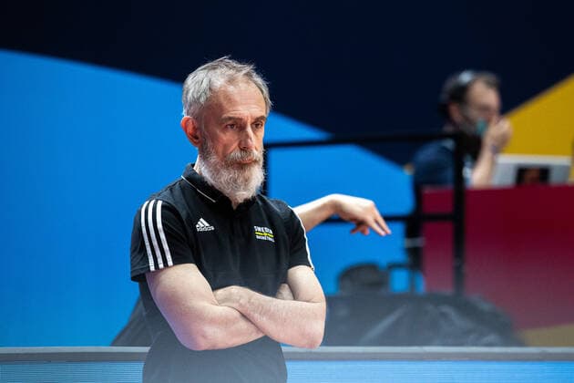 210623 Head coach Marco Crespi of Sweden during the FIBA Women s Eurobasket quarter final match between Belarus and Sweden on June 23, 2021 in Valencia. Photo: Maxim ThorÃ BILDBYRAN kod MT MT0197 basket basketball national team, Nationalteam fiba women s eurobasket basket-em sverige sweden kvartsfinal dag 7 belarus vitryssland dam bbeng Copyright: MAXIMxTHORE BB210623MT030