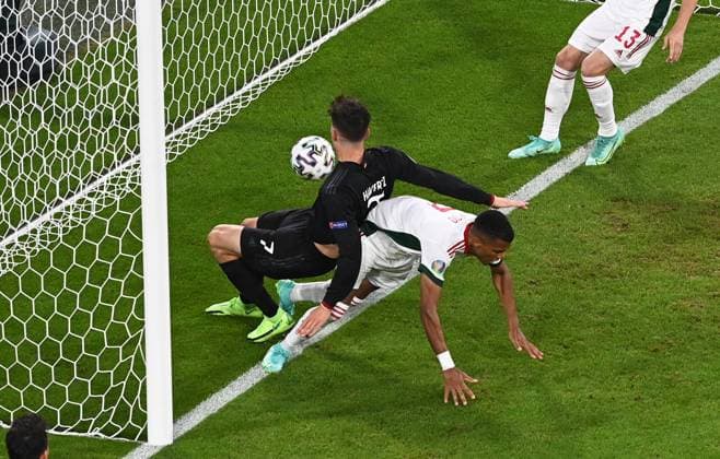 Fussball, Herren, Saison 2020 21, Euro 2020, Gruppe F (3. Spieltag) in München, Deutschland - Ungarn, Kai Havertz (Deutschland) erzielt das Tor zum 1:1, 23.06. 2021, Copyright: xMatthiasxKochx