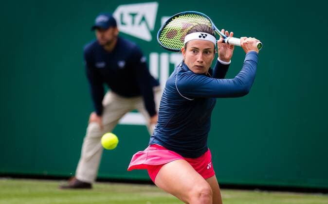 Mandatory Credit: Photo by Rob Prange Shutterstock (12167449dg) Anastasija Sevastova of Latvia in action during the quarter-finals at the 2021 Viking International WTA, Tennis Damen 500 tennis tournament Viking International Championships, Day Six, Tennis, Eastbourne, East Sussex, UK - 24 June 2021 Viking International Championships, Day Six, Tennis, Eastbourne, East Sussex, UK - 24 June 2021 Copyright: xRobxPrange Shutterstockx 12167449dg