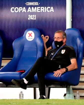 Uruguay s coach Oscar Washington Tabarez today, during a match for Group A of the Copa America at the Arena Pantanal stadium in Cuiaba, Brazil, 24 June 2021. Bolivia - Uruguay !ACHTUNG: NUR REDAKTIONELLE NUTZUNG!  Copyright: xRaulxMartinezx AME8278 20210624-a40b532d6c581f8f7042a3c134ee677fa5177e4b