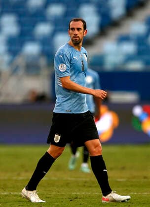 CUIABA, BRAZIL - JUNE 24: Diego Godin of Uruguay in action ,during the match between Bolivia and Uruguay as part of Conmebol Copa America Brazil 2021 at Arena Pantanal on June 24, 2021 in Cuiaba, Brazil. SPO, SOC, ICH 