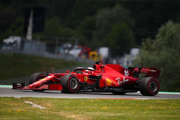 Formula 1 Styrian Gran Prix 2021 Charles Leclerc of Scuderia Ferrari on track during free practice of Styrian Formula 1 Gran Prix 2021 Spielberg Red Bull Ring Austria Copyright: xBasilex