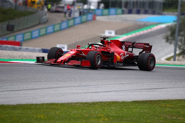 Formula 1 Styrian Gran Prix 2021 Charles Leclerc of Scuderia Ferrari on track during free practice of Styrian Formula 1 Gran Prix 2021 Spielberg Red Bull Ring Austria Copyright: xBasilex