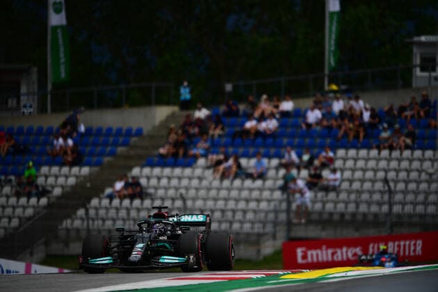 F1 Grand Prix of Styria - Practice Lewis Hamilton of Mercedes-AMG Petronas F1 Team drive his W12 single-seater during free practice of Styrian Grand Prix, 8th round of Formula One World Championship, WM, Weltmeisterschaft in Red Bull Ring in Spielberg, Styria, Austia, 25 June 2021 Spielberg Styria Austria diodato-notitle210625_np4gX  Copyright: xAndreaxDiodatox