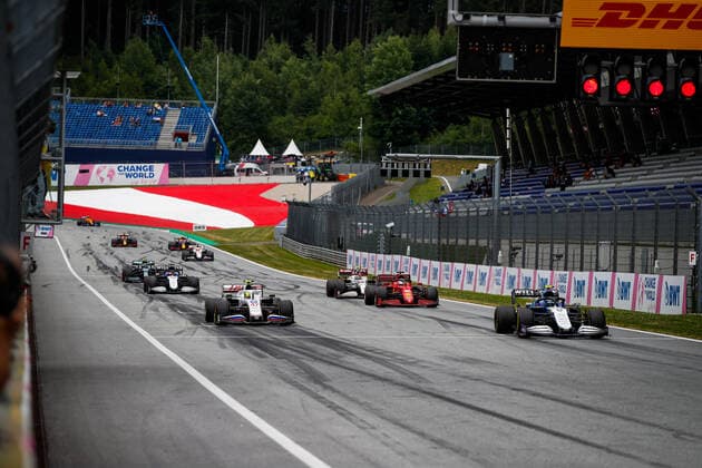 06 LATIFI Nicholas (can), Williams Racing F1 FW43B, 47 SCHUMACHER Mick (ger), Haas F1 Team VF-21 Ferrari, action during the Formula 1 Grosser Preis Der Steiermark 2021, 2021 Styrian Grand Prix, 8th round of the 2021 FIA Formula One World Championship, WM, Weltmeisterschaft from June 25 to 27, 2021 on the Red Bull Ring, in Spielberg, Austria - FORMULE 1 : Grand prix de Styrie - Essais - Spielberg - 25 06 2021 DPPI Panoramic