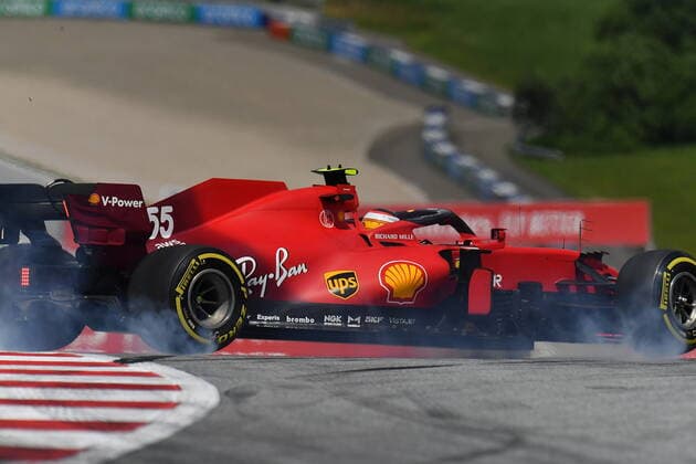 Formula 1 BWT Grosser Preis der Steiermark 2021 25.06.2021, Red Bull Ring , Spielberg, Formula 1 BWT Grosser Preis der Steiermark 2021 , im Bild Dreher von Carlos Sainz Jr. (ESP 55), Scuderia Ferrari Mission Winnow