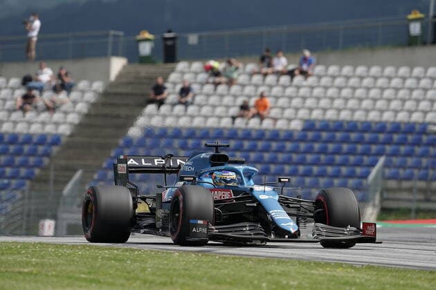 Formula 1 BWT Grosser Preis der Steiermark 2021 25.06.2021, Red Bull Ring , Spielberg, Formula 1 BWT Grosser Preis der Steiermark 2021 , im Bild Fernando Alonso (ESP 14), Alpine F1 Team