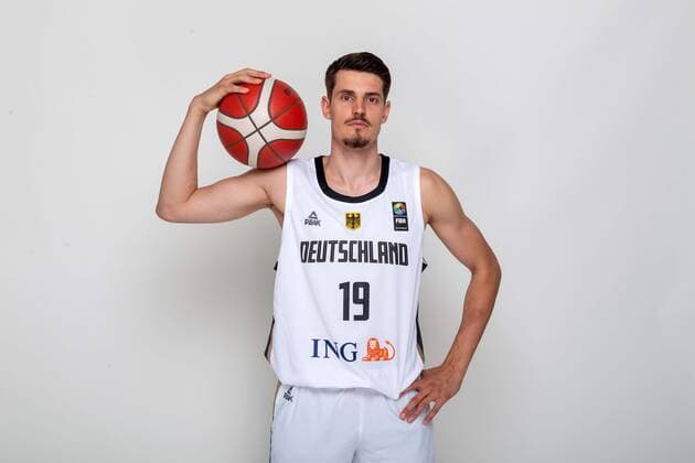 Basketball Leimen 22.06.2021 Deutsche Herren Nationalmannschaft Deutschland (GER) Fotoshooting Lukas Wank (Deutschland, No.19)