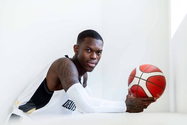 Basketball Leimen 22.06.2021 Deutsche Herren Nationalmannschaft Deutschland (GER) Fotoshooting Dennis Schröder Schroeder (Deutschland, No.17) Schröder Schroder