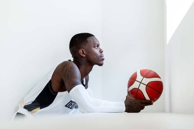Basketball Leimen 22.06.2021 Deutsche Herren Nationalmannschaft Deutschland (GER) Fotoshooting Dennis Schröder Schroeder (Deutschland, No.17) Schröder Schroder