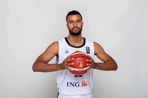 Basketball Leimen 22.06.2021 Deutsche Herren Nationalmannschaft Deutschland (GER) Fotoshooting Johannes Thiemann (Deutschland, No.32)