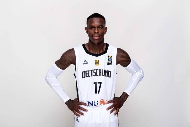 Basketball Leimen 22.06.2021 Deutsche Herren Nationalmannschaft Deutschland (GER) Fotoshooting Dennis Schröder Schroeder (Deutschland, No.17) Schröder Schroder